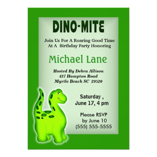 dinosaur birthday invitations ideas