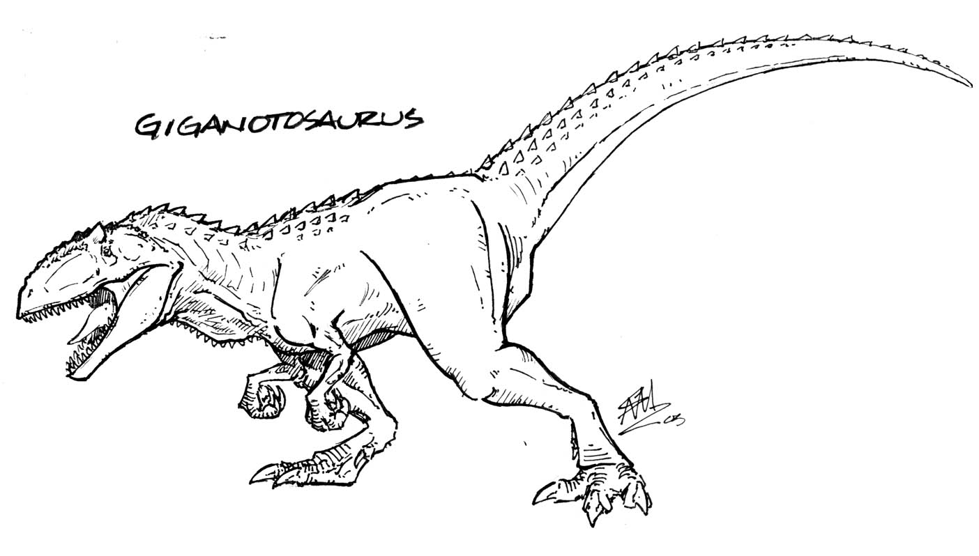 Giganotosaurus coloring pages sheet