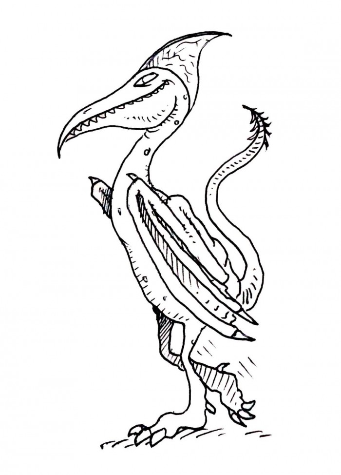 Pteranodon coloring pages sheet