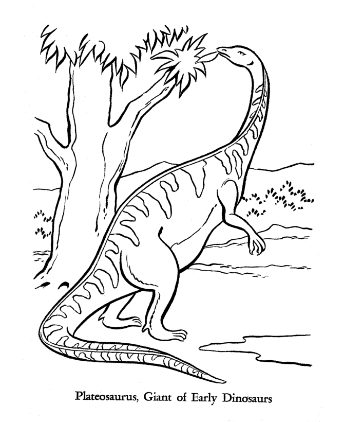 Plateosaurus dinosaurs coloring pages
