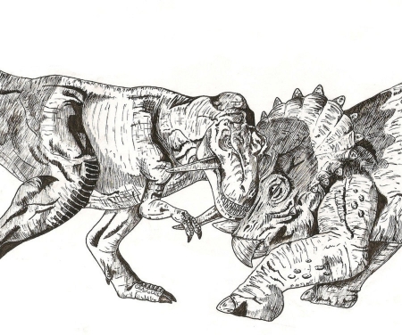 t rex vs triceratops coloring pages