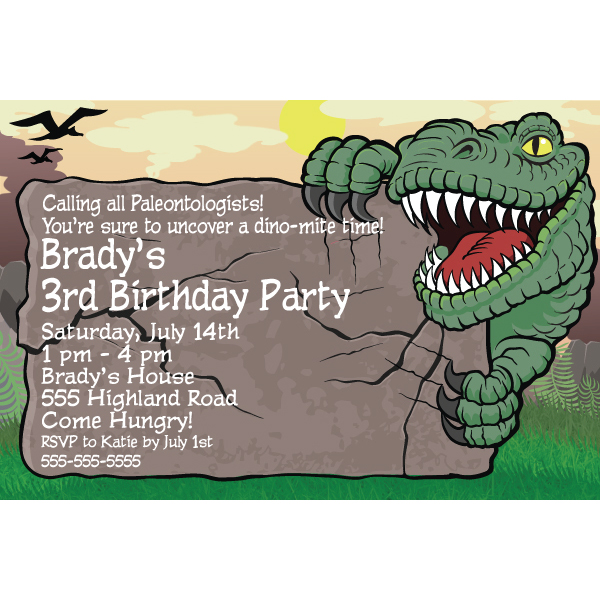 Dinosaur Party Personalized Invitations