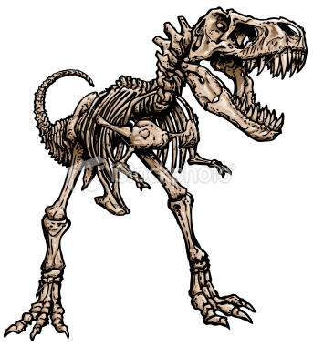 t rex skeleton coloring pages