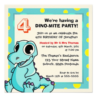 dinosaur invitations for kids