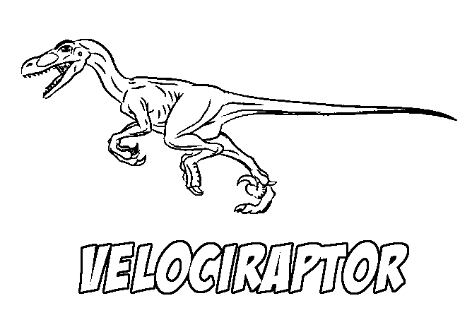 velociraptor coloring pages for kids