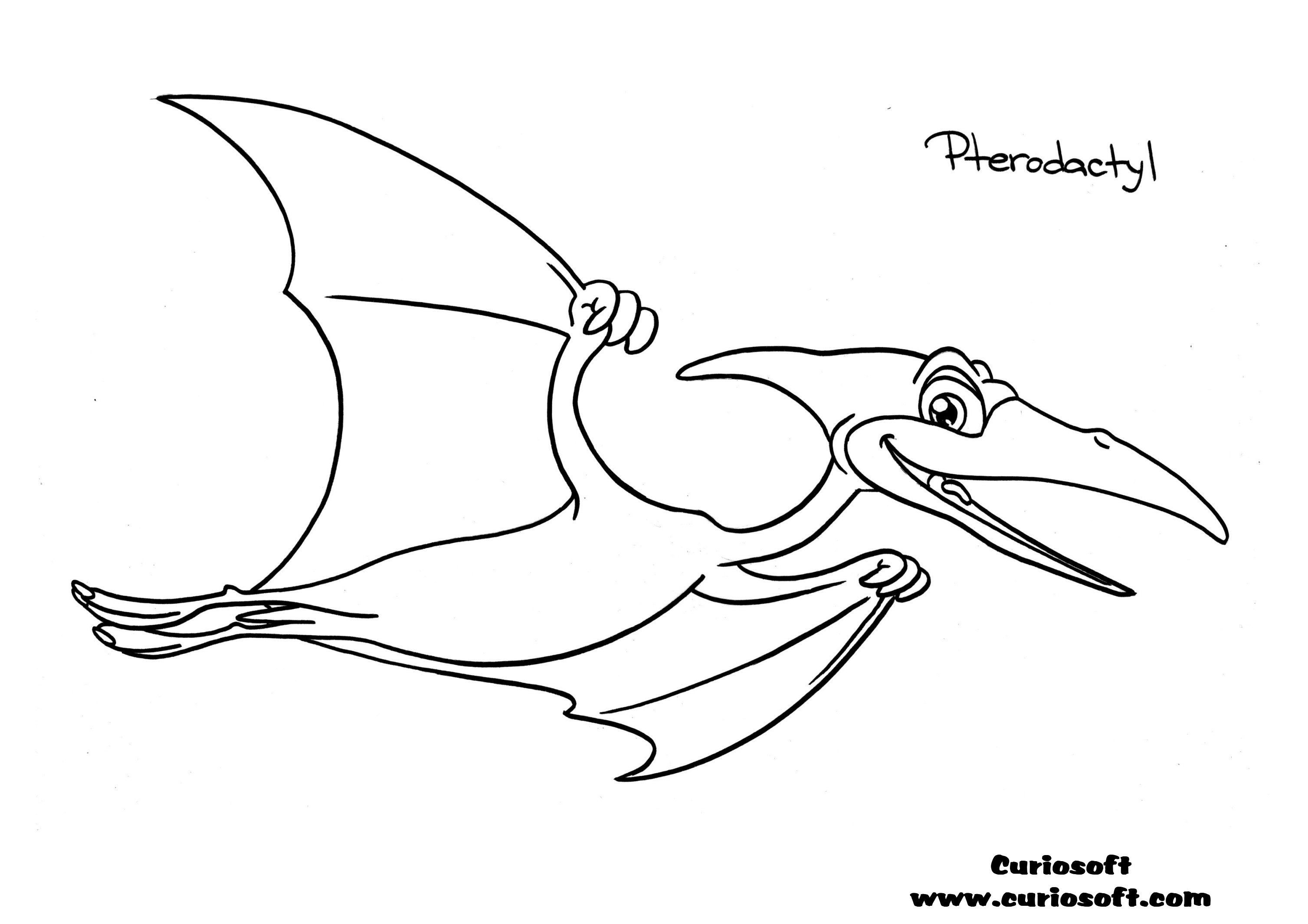 pterodactyl coloring pages free