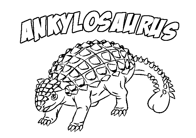 ankylosaurus printable coloring pages