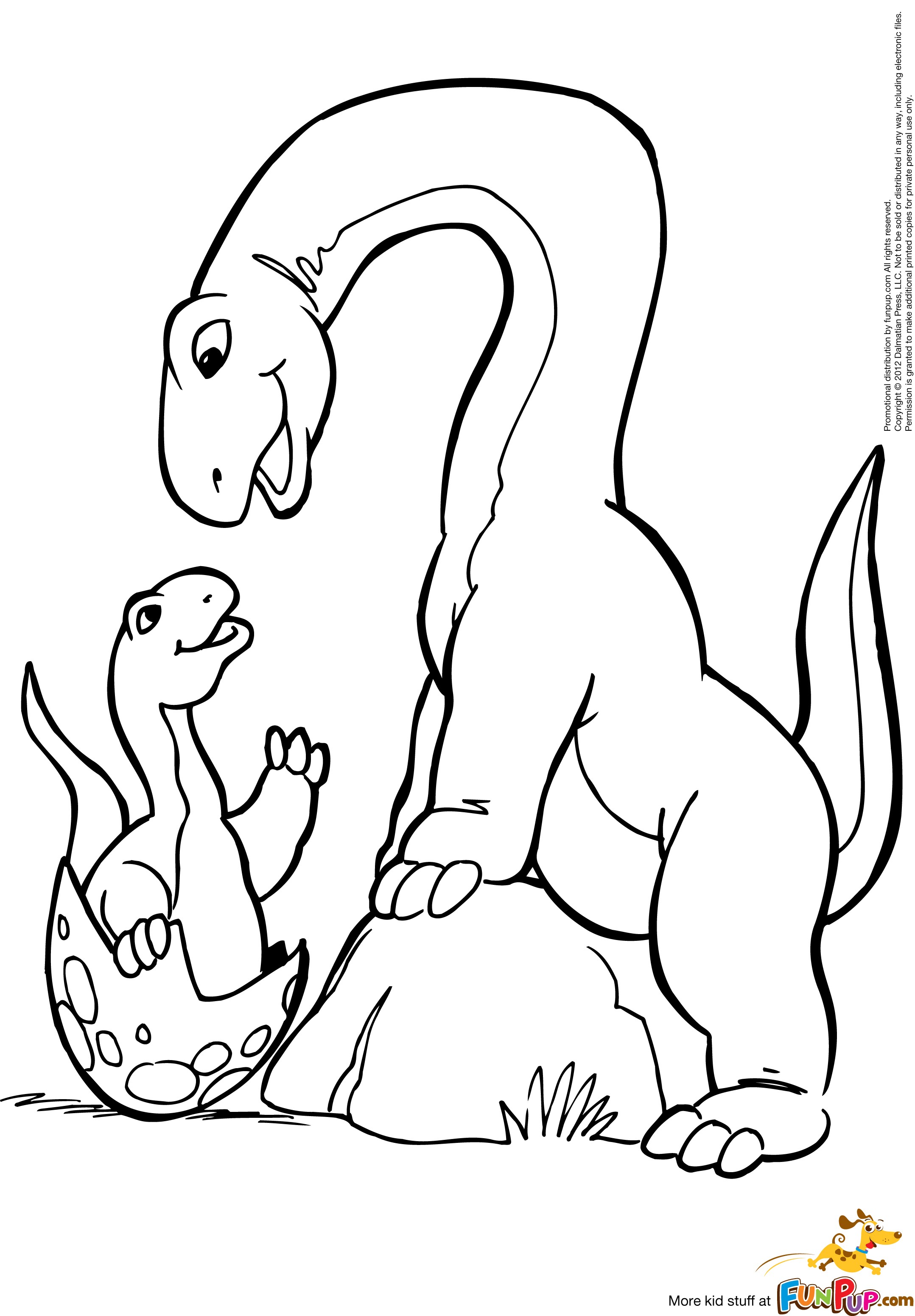 Funny Brachiosaurus Coloring Page