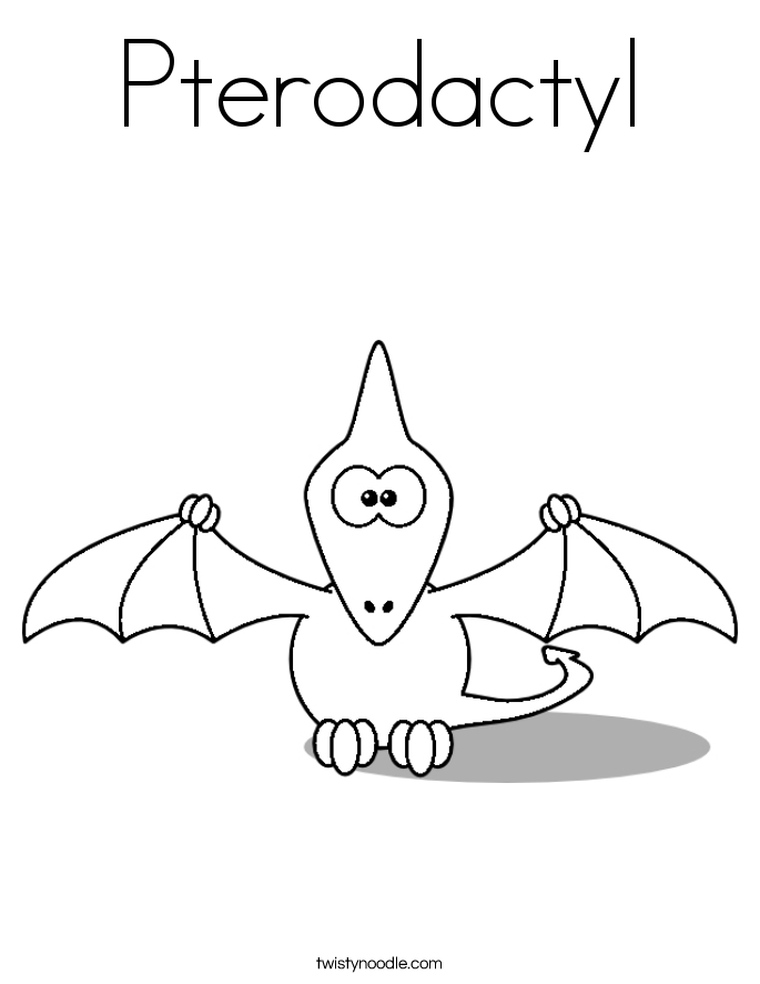 Free Pterodactyl Coloring Page
