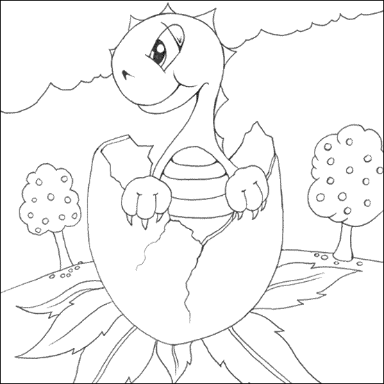 Baby Dinosaur Coloring picture