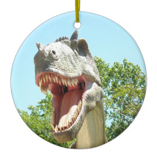 personalized dinosaur christmas ornaments