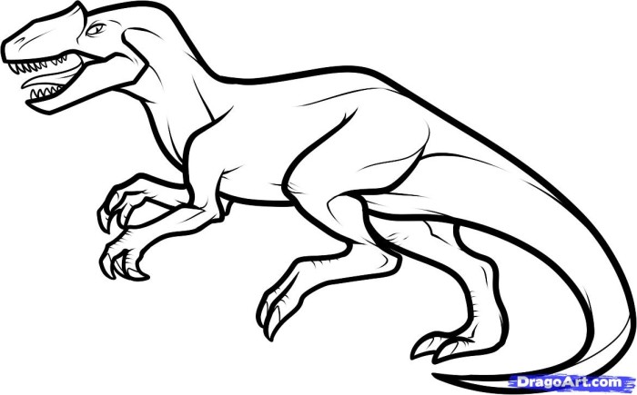 T-Rex free printable realistic dinosaur coloring pages