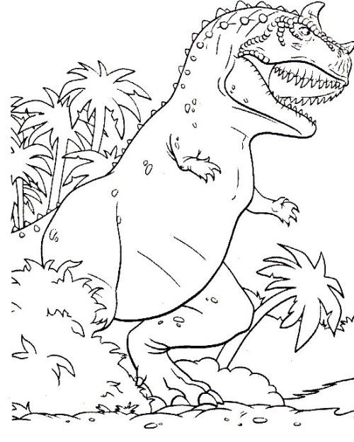Dinosaur Meat Eater Coloring For Kids