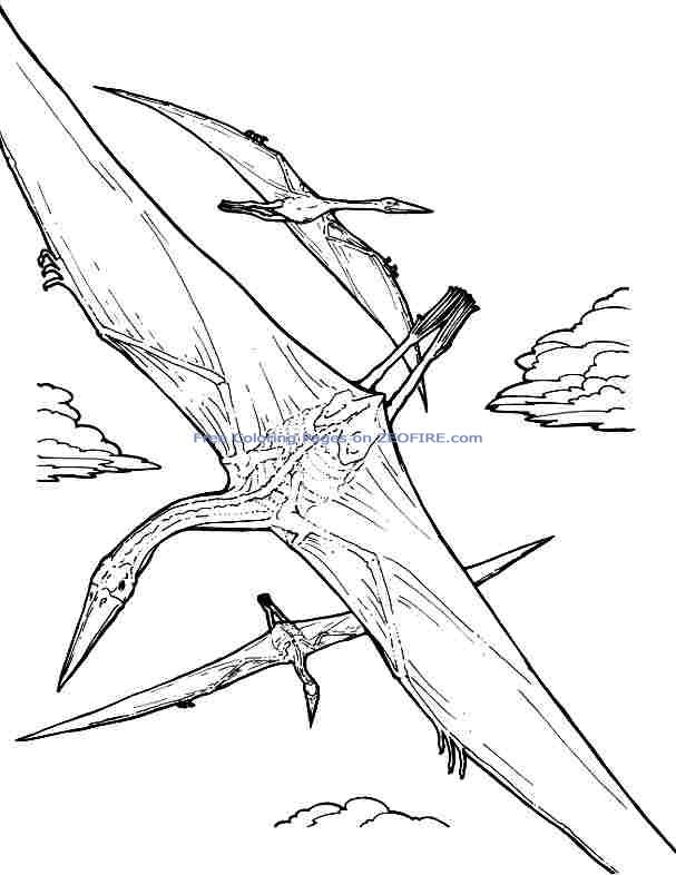 Free Coloring Pages Animal Dinosaurs Quetzalcoatlus